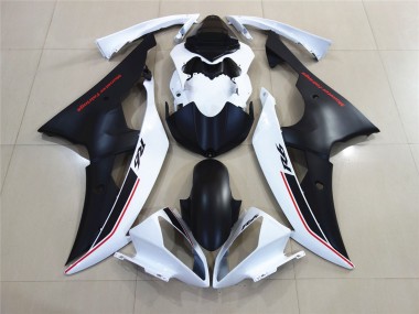 Blanco Con Estilo Negro Personalizado OEM 2008-2016 Yamaha R6 Carenado Moto