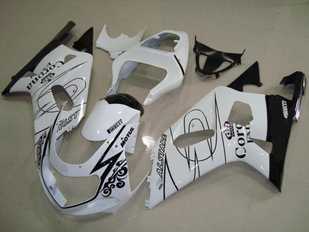 Blanco Corona 2001-2003 Suzuki GSXR 600-750 Carenado Moto