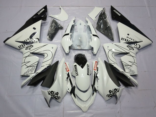 Blanco Corona 2004-2005 Kawasaki ZX10R Carenado Moto