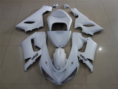 Blanco Mate 2005-2006 Kawasaki ZX6R Carenado Moto