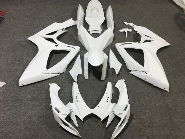 Blanco Mate 2006-2007 Suzuki GSXR 600-750 Carenado Moto