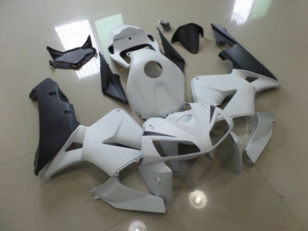 Blanco Mate & Negro 2005-2006 Honda CBR600RR Carenado Moto Blanco Mate & Negro 2005-2006 Honda CBR600RR Carenado Moto