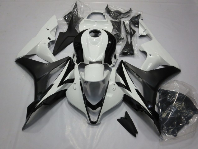 Blanco & Negro Limpio 2007-2008 Honda CBR600RR Carenado Moto