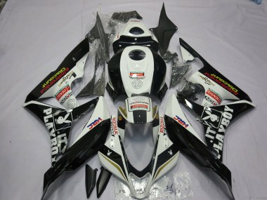 Blanco & Negro Playboy 2007-2008 Honda CBR600RR Carenado Moto