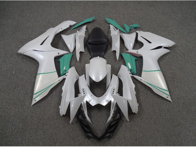 Blanco Perla & Azul T 2011-2024 Suzuki GSXR 600-750 Carenado Moto