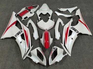 Blanco Perla & Rojo Brillante 2008-2016 Yamaha R6 Carenado Moto