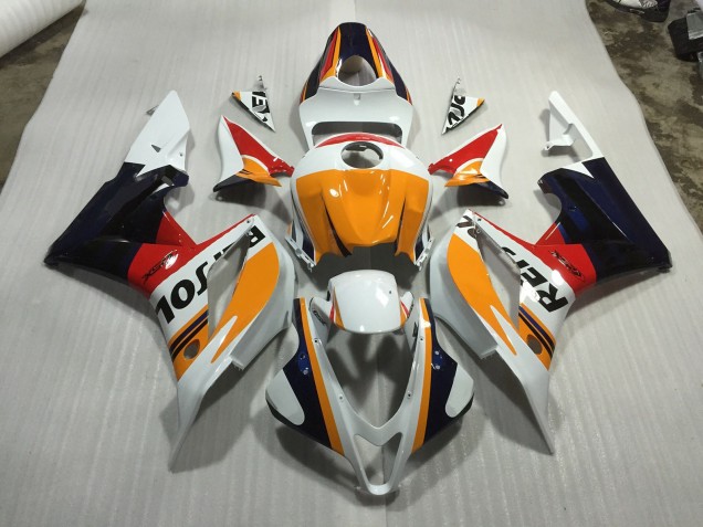 Blanco Personalizado Repsol 2007-2008 Honda CBR600RR Carenado Moto
