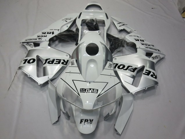 Blanco Plata Repsol 2003-2004 Honda CBR600RR Carenado Moto