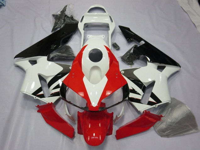 Blanco Rojo & Negro 2003-2004 Honda CBR600RR Carenado Moto
