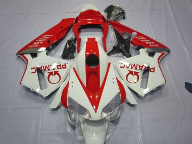 Blanco & Rojo Pramac 2003-2004 Honda CBR600RR Carenado Moto
