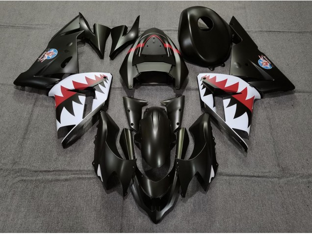 Bombardero Betty Negro Mate 2004-2005 Kawasaki ZX10R Carenado Moto