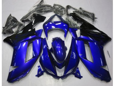 Brillante Azul & Negro 2007-2008 Kawasaki ZX6R Carenado Moto