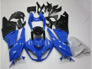 Brillante Azul & Negro 2009-2012 Kawasaki ZX6R Carenado Moto