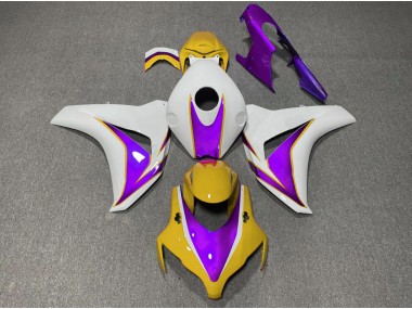 Brillo Amarillo & Morado 2008-2011 Honda CBR1000RR Carenado Moto