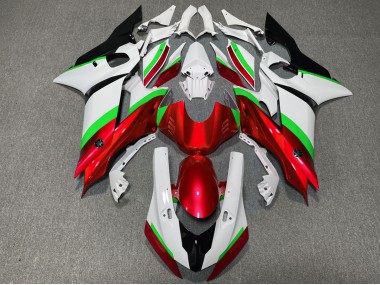 Brillo Rojo & Verde 2017-2021 Yamaha R6 Carenado Moto
