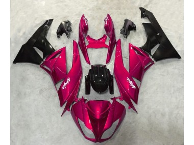 Brillo Rojo Vibrante 2009-2012 Kawasaki ZX6R Carenado Moto