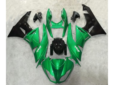 Brillo Verde Vibrante 2009-2012 Kawasaki ZX6R Carenado Moto