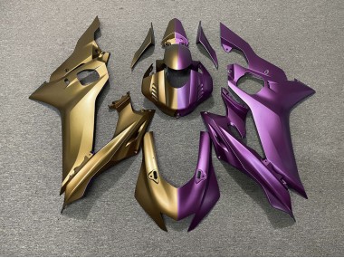 Bronceado & Morado Dividido 2017-2021 Yamaha R6 Carenado Moto