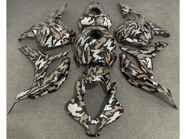 Bronceado & Plateado Camuflaje 2009-2012 Honda CBR600RR Carenado Moto