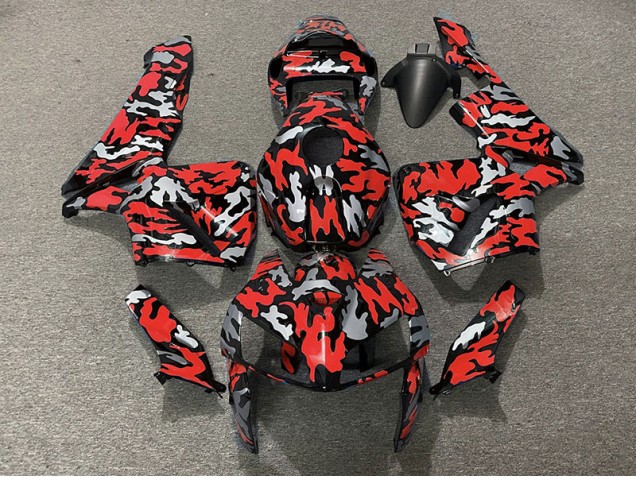 Camuflaje & Rojo 2005-2006 Honda CBR600RR Carenado Moto