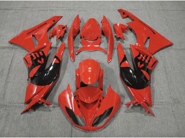 Castigador Rojo 2009-2012 Kawasaki ZX6R Carenado Moto