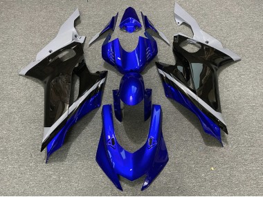 Cemento Negro & Azul 2017-2021 Yamaha R6 Carenado Moto