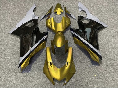 Cemento Negro & Oro 2017-2021 Yamaha R6 Carenado Moto