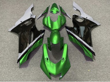 Cemento Negro & Verde 2017-2021 Yamaha R6 Carenado Moto