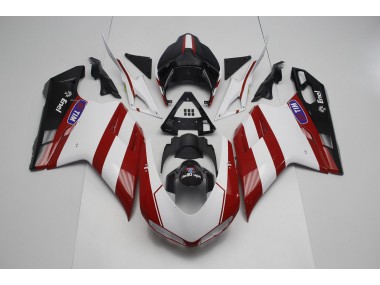 Color Rojo Oscuro 2007-2014 Ducati 848 1098 1198 Carenado Moto