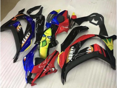 Compartir Rojo & Azul 2016-2019 Kawasaki ZX10R Carenado Moto