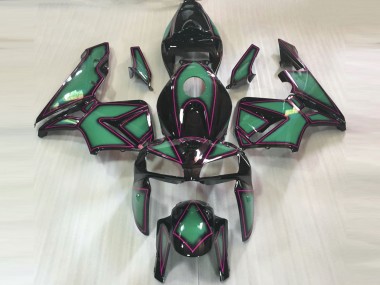 Contorno Verde Esmeralda & Rosa 2005-2006 Honda CBR600RR Carenado Moto