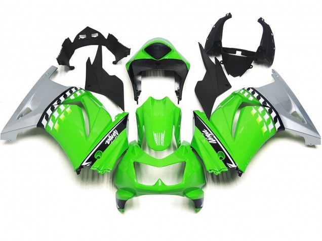 Cuadro Verde & Negro 2008-2012 Kawasaki Ninja 250 Carenado Moto