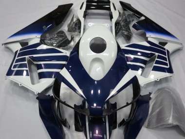 Desvanecimiento Blanco Brillante & Azul 2003-2004 Honda CBR600RR Carenado Moto