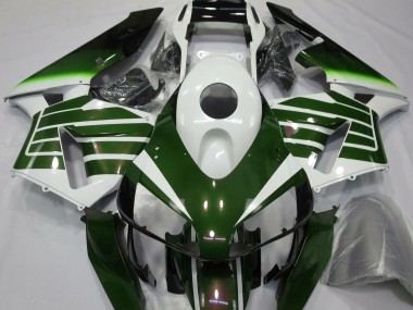 Desvanecimiento Blanco Brillante & Verde 2003-2004 Honda CBR600RR Carenado Moto