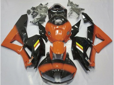Desvanecimiento Naranja Brillante & Negro 2013-2023 Honda CBR600RR Carenado Moto