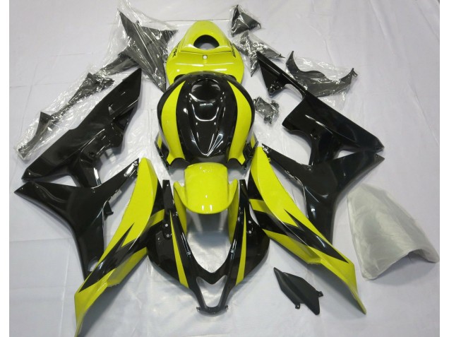 Diseño Amarillo & Negro OEM 2007-2008 Honda CBR600RR Carenado Moto