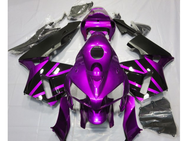 Diseño Morado & Negro Brillante 2005-2006 Honda CBR600RR Carenado Moto