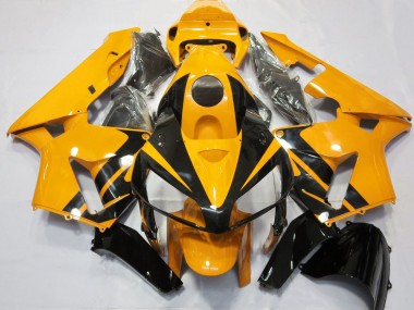 Diseño Naranja Brillante & Negro Brillante 2005-2006 Honda CBR600RR Carenado Moto