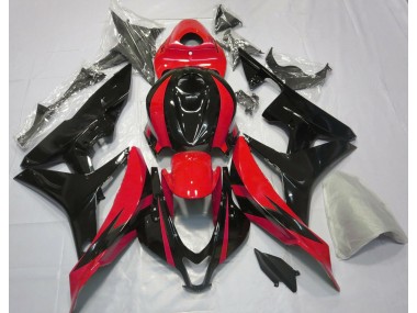 Diseño Rojo & Negro OEM 2007-2008 Honda CBR600RR Carenado Moto