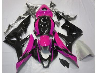 Diseño Rosa & Negro OEM 2007-2008 Honda CBR600RR Carenado Moto