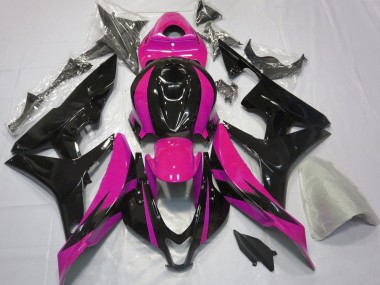 Diseño Rosa & Negro OEM 2007-2008 Honda CBR600RR Carenado Moto