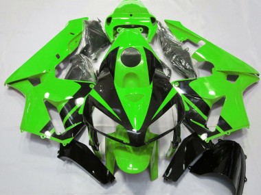 Diseño Verde & Negro Brillante 2005-2006 Honda CBR600RR Carenado Moto