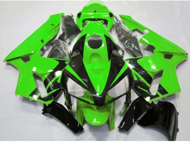 Diseño Verde & Negro Brillante 2005-2006 Honda CBR600RR Carenado Moto