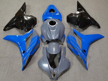 Doble Azul Sobre Gris 2009-2012 Honda CBR600RR Carenado Moto