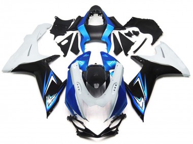 Estilo Azul Claro & Blanco Brillante Con Negro 2011-2024 Suzuki GSXR 600-750 Carenado Moto