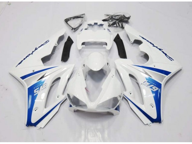 Estilo Blanco & Azul 2006-2008 Triumph Daytona 675 Carenado Moto