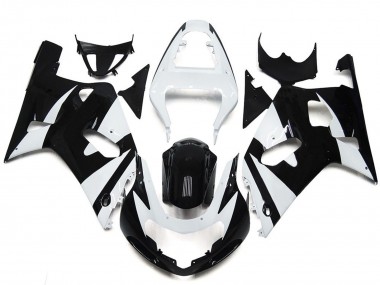 Estilo Blanco & Negro OEM 2001-2003 Suzuki GSXR 600-750 Carenado Moto