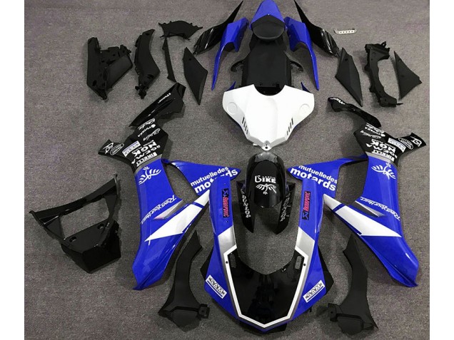 Estilo De Logotipo Azul Brillante 2015-2019 Yamaha R1 Carenado Moto Estilo De Logotipo Azul Brillante 2015-2019 Yamaha R1 Carenado Moto