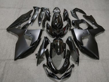 Estilo Negro Brillante & Mate 2009-2016 Suzuki GSXR 1000 Carenado Moto