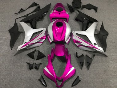 Estilo Rosa & Plateado OEM 2007-2008 Honda CBR600RR Carenado Moto